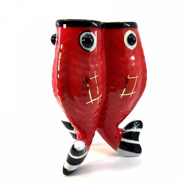 Reichenbach Porcelain vase koikoi red Design Paola Navone, front